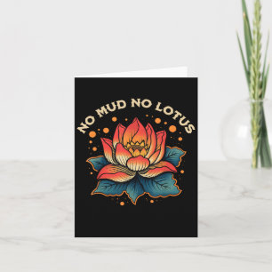 Kein Schlamm Kein Lotus Vintage Zen Buddhistische Karte