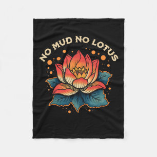 Kein Schlamm Kein Lotus Vintage Zen Buddhistisches Fleecedecke