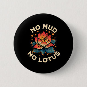 Kein Schlamm Kein Lotus Yoga Meditation Spiritual Button