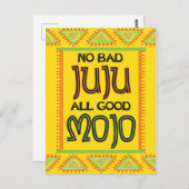Kein schlechter juju alle guten mojo lustig werden postkarte (Vorne/Hinten)