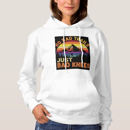 Kein schlechter Weg Wandern Zitat Hoodie (Vorderseite)