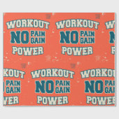 Kein Schmerz Kein Erfolg Workout-Power Geschenkpapier (Flach)