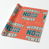 Kein Schmerz Kein Erfolg Workout-Power Geschenkpapier (Ungerollt)
