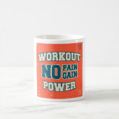 Kein Schmerz Kein Erfolg Workout-Power Kaffeetasse (Mittel)
