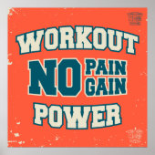 Kein Schmerz Kein Erfolg Workout-Power Poster (Vorne)