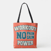 Kein Schmerz Kein Erfolg Workout-Power Tasche (Rückseite)