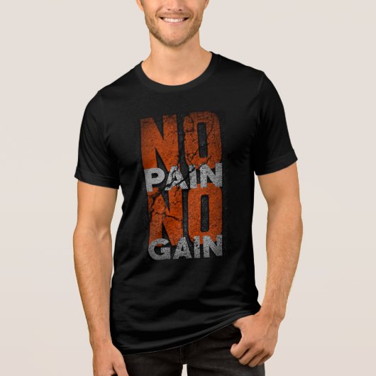 Kein Schmerz Kein Gain Tri-Blend-Shirt Tri-Blend Shirt (Vorderseite)