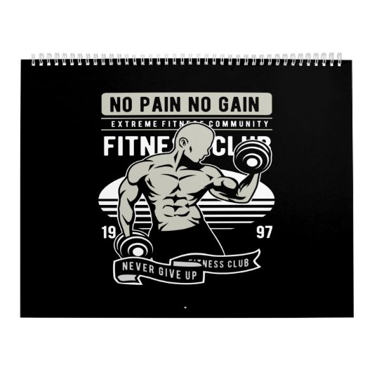 Kein Schmerz kein Gewinn Fitness Club Kalender (Titelbild)
