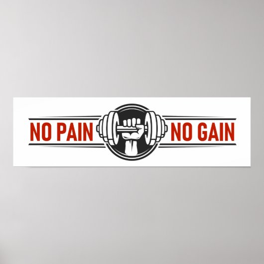 Kein Schmerz kein Gewinn | GYM-Fitness Motivierend Poster (Vorne)