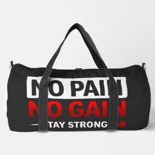Kein Schmerz, kein Gewinn Gym‑Motivations‑T‑Shirt‑ Duffle Bag