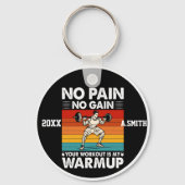 Kein Schmerz Kein Gewinn Ihr Training ist mein War Schlüsselanhänger (Rückseite)