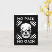 Kein Schmerz kein Gewinn - Kraftvoller Arbeitsgang Karte (Gelbe Blume)