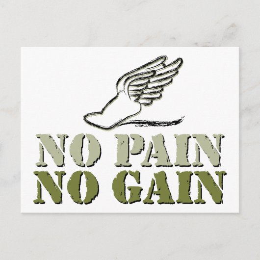 Kein Schmerz kein Gewinn - Laufen Postkarte (Vorderseite)