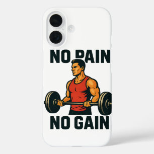 Kein Schmerz kein Gewinn Motivierend Handy-Hinte iPhone 16 Hülle