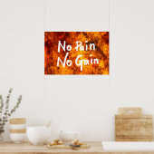 Kein Schmerz kein GYM Motivierend Zitat Poster (Küche)
