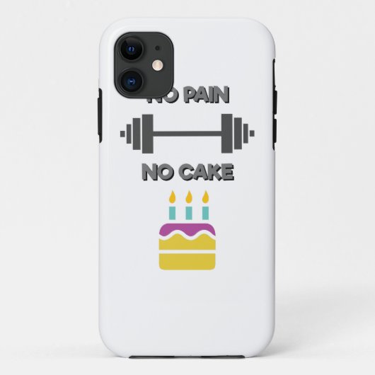 Kein Schmerz kein Kuchen Case-Mate iPhone Hülle (Rückseite)