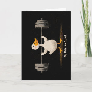 Kein Schmerz kein Quack – Lustige Fitness-Enten Ku Karte
