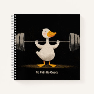 Kein Schmerz Kein Quack – Lustige Fitness-Enten Ku Notizblock