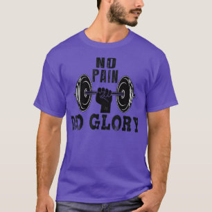 Kein Schmerz kein Ruhm Dumbell Motivation Training T-Shirt