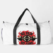 Kein Schmerz Kein Ruhm Retro Eisen Sport Motivatio Duffle Bag (Rückseite)