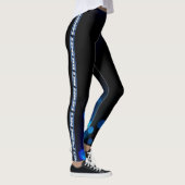 Kein Schmerz Kein Schmerz Blau und schwarze LEGGIN Leggings (Rechts)