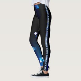 Kein Schmerz Kein Schmerz Blau und schwarze LEGGIN Leggings