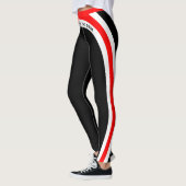 Kein Schmerz kein Schmerz Rot Weiß und Schwarz Leggings (Links)
