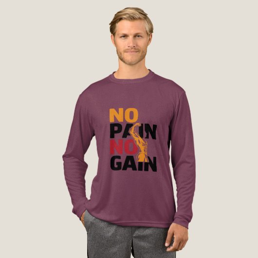 Kein Schmerz Kein T - Shirt Design (Volle Vorderseite)