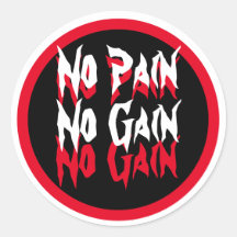 Kein Schmerz Keine Fitness Gym Zitat Rot Schwarz-w