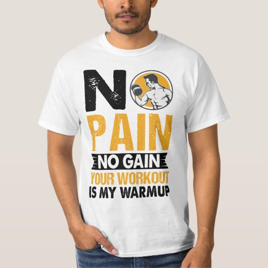 Kein Schmerz Keine Gymnastik Workout Angebot Männe T-Shirt (Vorderseite)