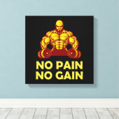 kein Schmerz Leinwanddruck (Insitu (Holzboden))