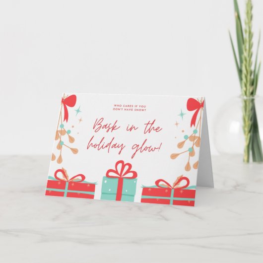 Kein Schnee Funny Christmas Cards Feiertagskarte (Vorderseite)