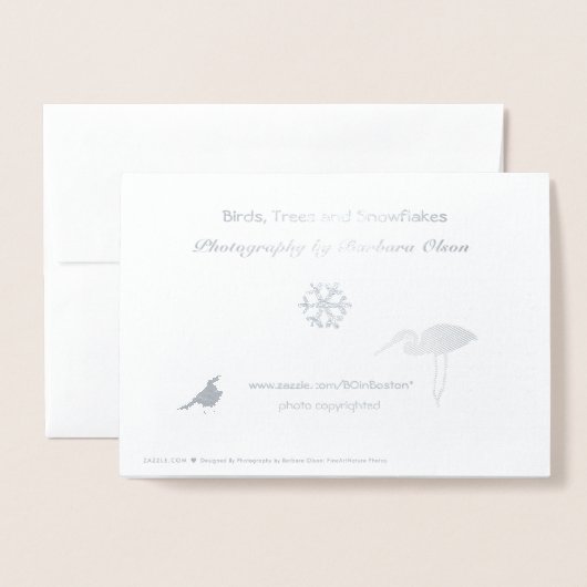 Kein Schneeflocken fällt jemals in den falschen Ur Folienkarte (Rückseite mit Umschlag)