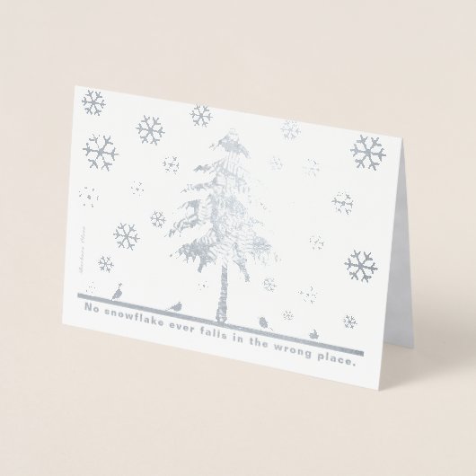 Kein Schneeflocken fällt jemals in den falschen Ur Folienkarte (Vorderseite)