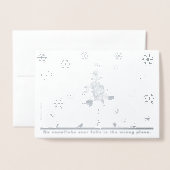 Kein Schneeflocken fällt jemals in den falschen Ur Folienkarte (Vorderseite mit Umschlag)