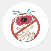 Kein Schrei Babys Runder Aufkleber (Vorderseite)