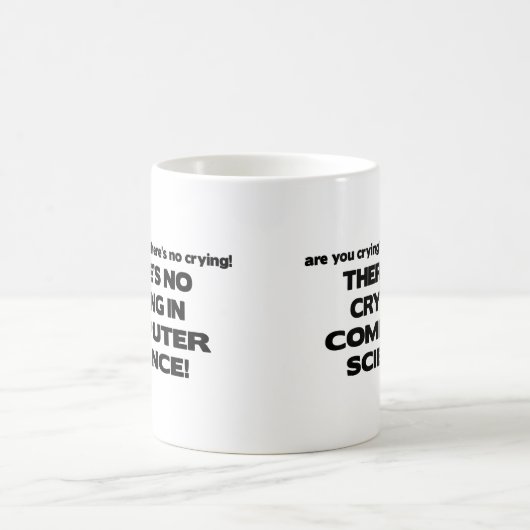 Kein Schreien in der Informatik Kaffeetasse (Mittel)