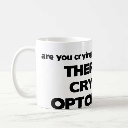 Kein Schreien in der Optometrie Kaffeetasse (Links)