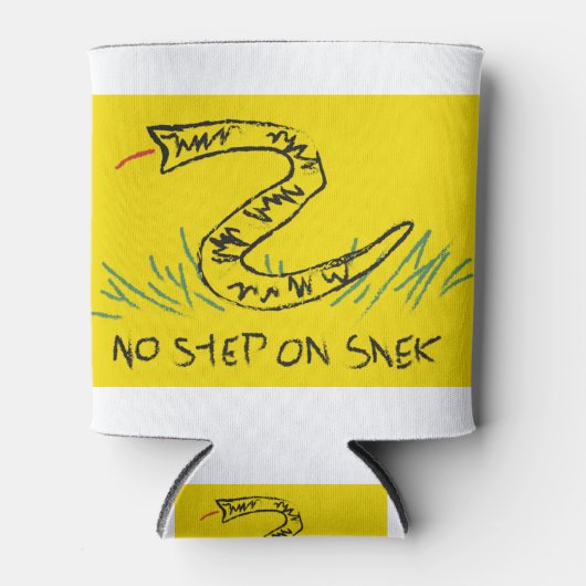 Kein Schritt auf dem Weg zur "Snek Gadsden Flag" Dosenkühler (Vorderseite)