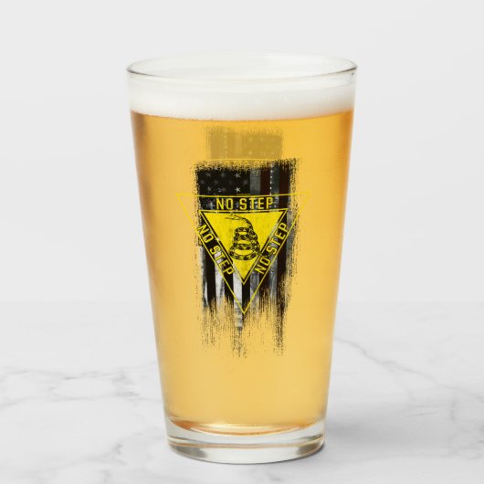 KEIN SCHRITT GADSDEN SNAKE MILITÄRISCHE LUFTFAHRTS GLAS (Vorne (Gefüllt))