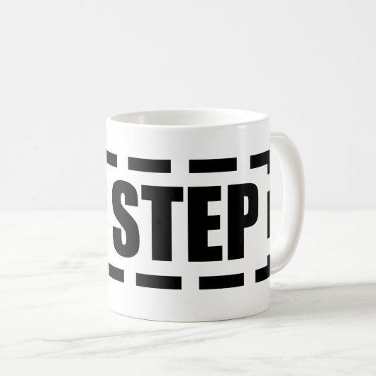 KEIN SCHRITT KAFFEETASSE (VorderseiteRechts)