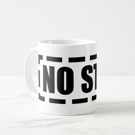 KEIN SCHRITT KAFFEETASSE (Vorderseite Links)