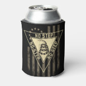 KEIN SCHRITT MILITÄR GADSDEN SNAKE AMERIKAN FLAG DOSENKÜHLER (Kanne Rückseite)