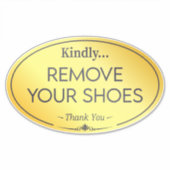 Kein Schuhunterschrift Aufkleber (Vorderseite)