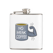 Kein schwacher Kaffee Flachmann (Vorderseite)