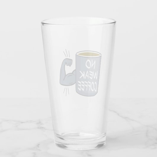 Kein schwacher Kaffee Glas (Rückseite)