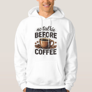 Kein Schwatz vorm Kaffee – Lustiger Retro-Kaffeeli Hoodie