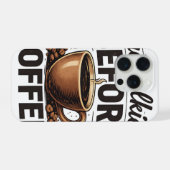 Kein Schwatz vorm Kaffee – Lustiger Retro-Kaffeeli iPhone Hülle (Rückseite (Horizontal))