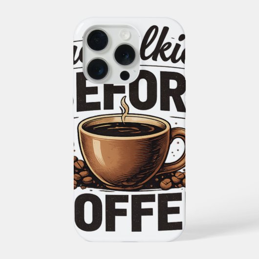 Kein Schwatz vorm Kaffee – Lustiger Retro-Kaffeeli iPhone Hülle (Rückseite)
