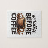 Kein Schwatz vorm Kaffee – Lustiger Retro-Kaffeeli Puzzle (Horizontal)